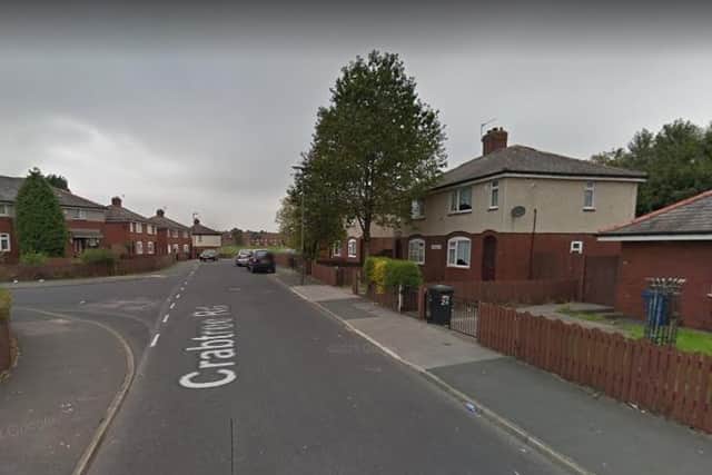 The shooting happened on Crabtree Road in Worsley Hall. Pic: Google Street View