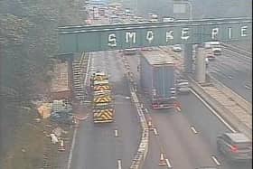 National Highways have confirmed lane closures will remain in place on the M6 as emergency repairs are made to a railway bridge.
