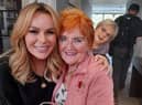 Amanda Holden and Pam Shaw with 'Nan' in the background