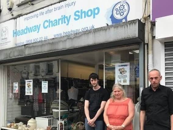 The break-in at Headway shop occurred on Sunday afternoon