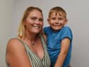 Laura Grundy from Orrell with son Owen, seven, who has autism. Laura wants people to understand the neuro-divergent condition.