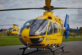 An air ambulance was called to a medical emergency in Wigan
