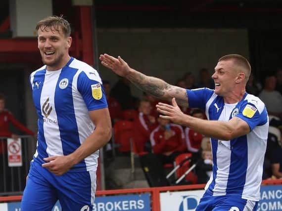 Max Power congratulates two-goal hero Charlie Wyke