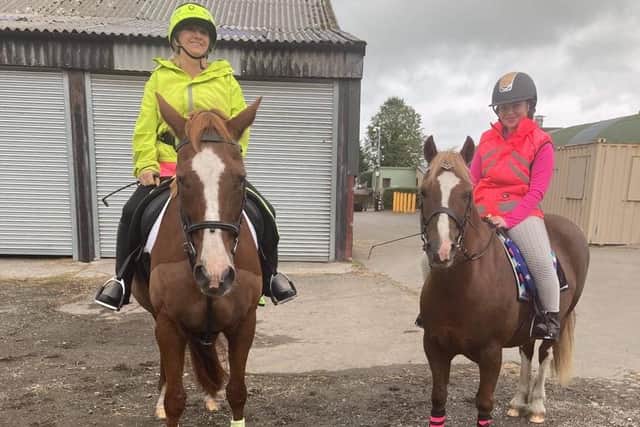 The riders did a three-mile journey to raise awareness of road safety around horses