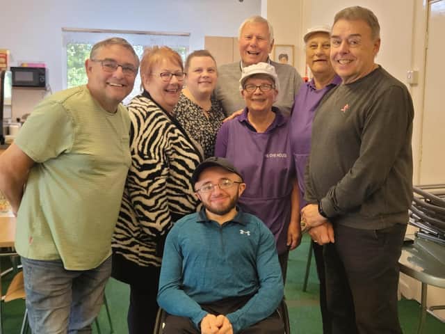 Daniel Dawoud with the volunteers at One House