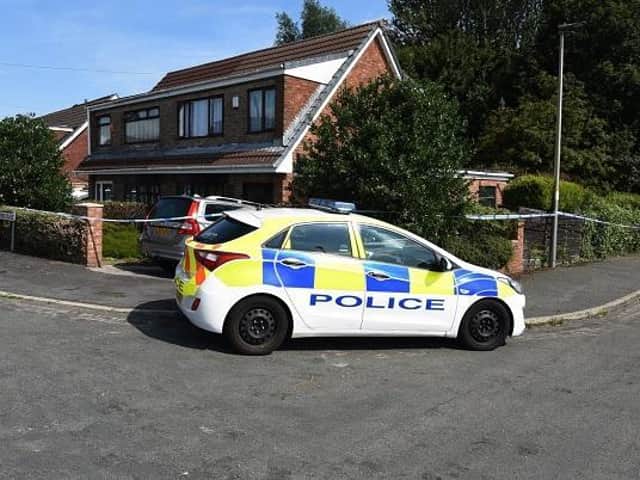 Police on Glemsford Close after the tragedy