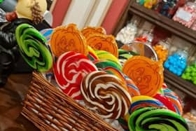 The shop has a wide selection of sweets