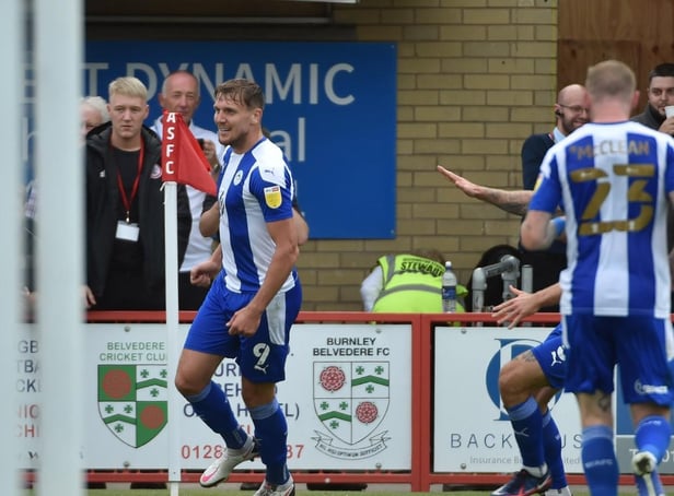 Charlie Wyke opens his Latics account at Accrington