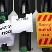 A Shell petrol station which has no fuel