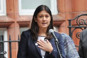 Lisa Nandy at the unveiling of the statue