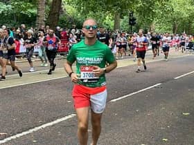 Chris Coleman-Brown during the London marathon