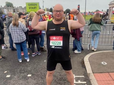 Mr Halliwell ran the London Marathon on Sunday