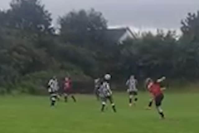 Callum Ormrod scoring one of his three goals