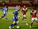 Stephen Humphrys in action at Crewe