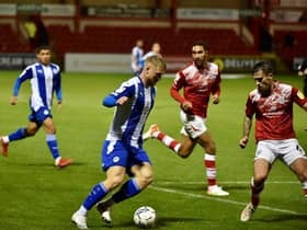 Stephen Humphrys in action at Crewe