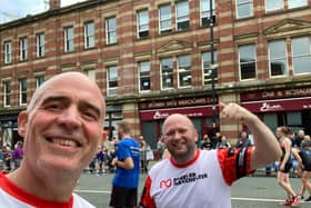 Lee Wasnidge and David Hunt at the Great Manchester Run