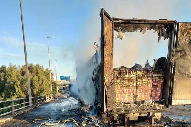 Police urged motorists to find alternative routes while emergency services worked to make the area safe (Credit: North West Motorway Police)