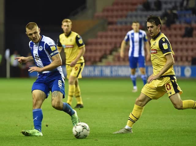 Max Power in Carabao Cup action against Bolto earlier this season, which Latics won on penalties