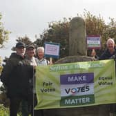 Campaigners gathered at the Parbold Bottle