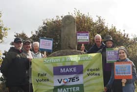 Campaigners gathered at the Parbold Bottle