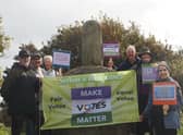 Campaigners gathered at the Parbold Bottle