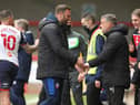 Ian Evatt with his assistant, Latics legend Peter Atherton