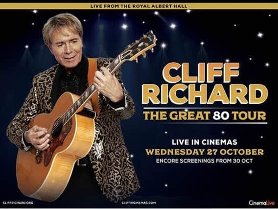 Sir Cliff's live concert will be shown at the Empire cinema in Wigan