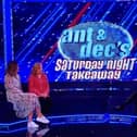 Kath Crawley, second left with her daughter Becky on Ant and Dec's Saturday night takeaway