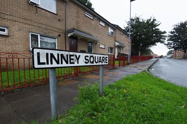 The disturbance happened on Linney Square in Scholes