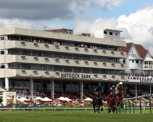 Haydock Park stages competitive flat racing action on Friday afternoon