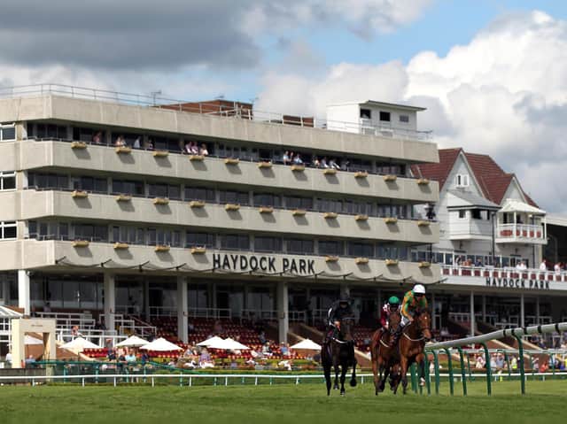 Haydock Park stages competitive flat racing action on Friday afternoon