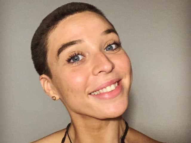 Emily Sim has donated her hair to charity as well as raising money