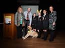 Derek Heyes visited St John Fisher with his dog Archie
