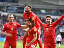 Will Keane leads the celebrations after his sixth-minute opener