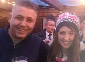 Jodie, right with her husband mikey
