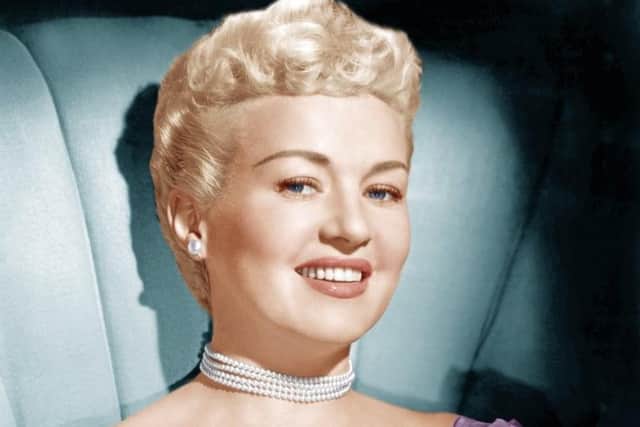 Movie star Betty Grable