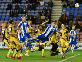 Kell Watts saw this 'goal' disallowed against Lincoln