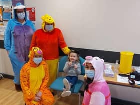Staff at the practice dressed up as characters from Winnie the Pooh