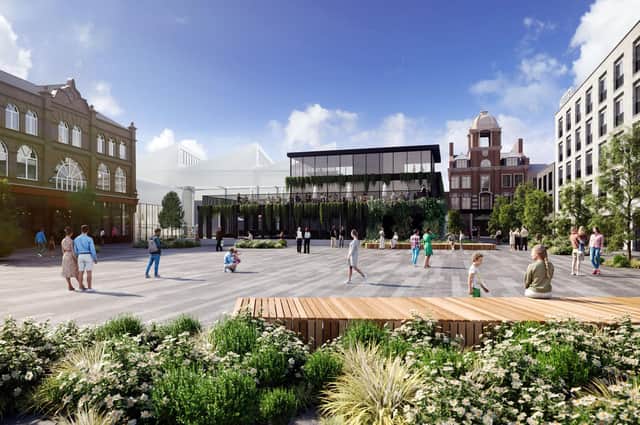 An artist's impression of how the new Galleries development will look (the bottom of Makinson Arcade is on the left