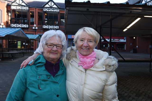 Ann, right and Moira who think the plans will spoil Wigan