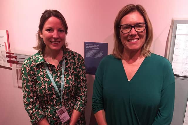 Julie Shawcross with the museum's associate curator Alison Crook
