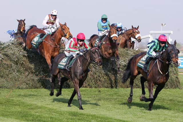 Aintree stages a seven-race card on Saturday afternoon with the Grand National fences in action live on ITV Racing.