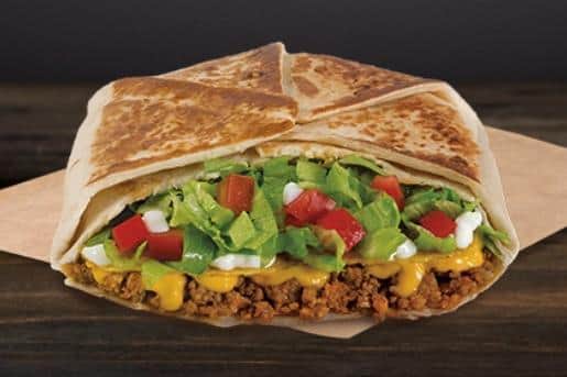 A Taco Bell crunchwrap supreme