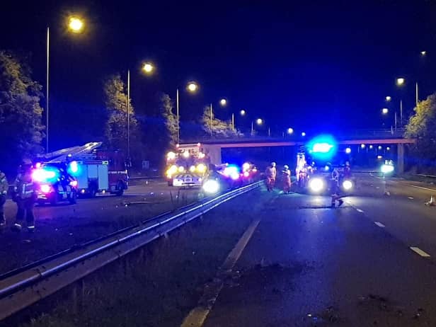 M6 lanes were closed overnight after a van overturned on the motorway between junctions 28 (Leyland) and 27 (Standish) at around 12.30am
