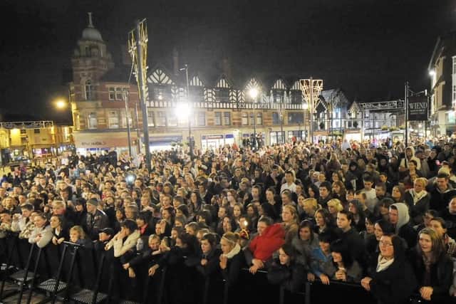 Scenes from a previous Christmas lights switch on event in Wigan town centre