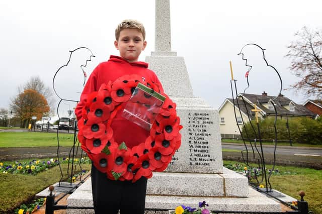Archie Marsh was given permission to lay a wreath for his great-grandad