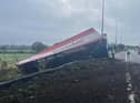 Emergency services including Lancashire Police remain on scene and working with Traffic Officers and recovery contractors to clear the overturned lorry