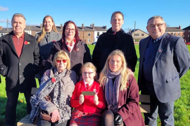 The family of Lady Margaret Major requested the plaque