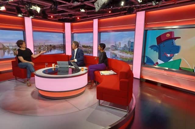Jane being interviewed on BBC Breakfast
