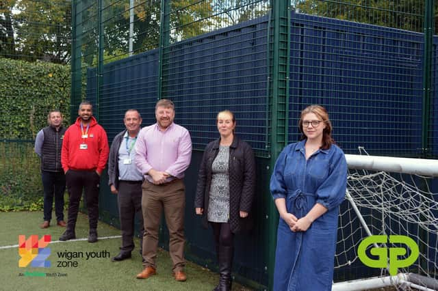 Delighted staff with the new portable cabin